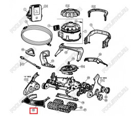 Передняя накладка корпуса для пылесоса Hayward AquaVac 600 и 650 (RCX361318236) Передняя накладка корпуса для пылесоса Hayward AquaVac 600 и 650 (RCX361318236)