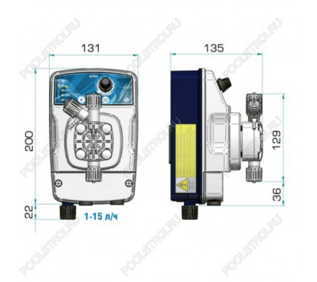 Насос дозир. мембранный eONE MA 10-12 100/250V PVDF TFE/P