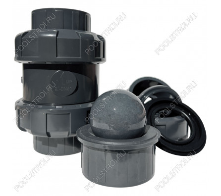 Обратный клапан шаровый d75 уплотнение EPDM AQUAVIVA, Россия