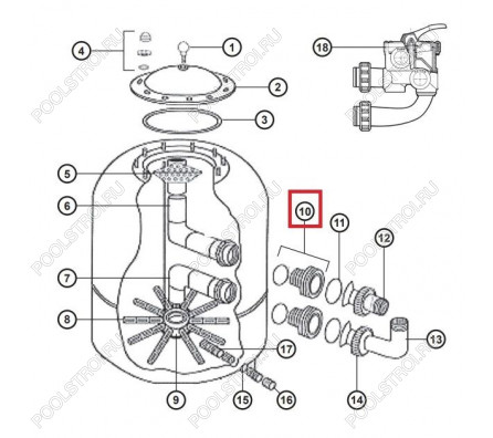 Муфта для фильтров Hayward NC (D500-600) NCX12014